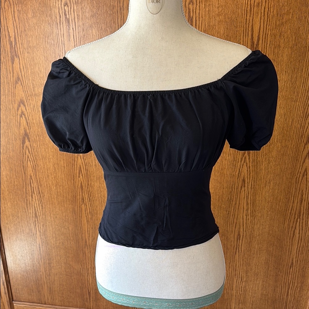 Elegant Black Off-Shoulder Top